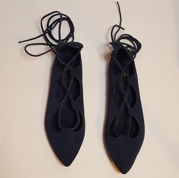 Gap ballerina lace up flats - Picture 2 of 8